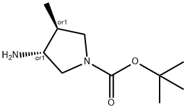 trans-1-Boc-3-amino-4-methylpyrrolidine Structure