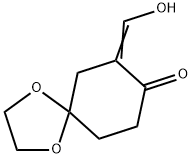 (Z)-7-(hydroxymethylene)-1,4-dioxaspiro[4.5]decan-8-one 구조식 이미지