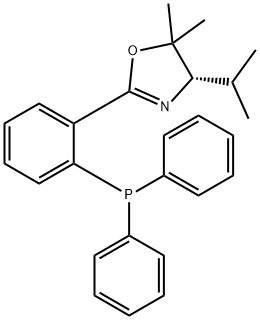 (4S)-2-[2-(diphenylphosphino)phenyl]-4,5-dihydro-5,5-diMethyl-4-(1-Methylethyl)-oxazole 구조식 이미지