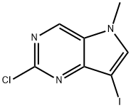 2-chloro-7-iodo-5-Methyl-5H-pyrrolo[3,2-d]pyriMidine Structure