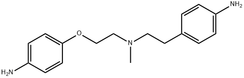 N-메틸-N-(2-(4-아미노페녹시)에틸)-2-(4-아미노페닐)에탄아민 구조식 이미지