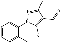 1H-Pyrazole-4-carboxaldehyde, 5-chloro-3-Methyl-1-(2-Methylphenyl) 구조식 이미지