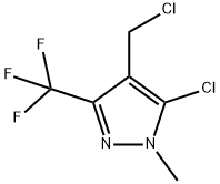 5-Chloro-4-chloromethyl-1-methyl-3-trifluoromethyl-1H-pyrazole 구조식 이미지