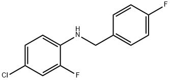 4-Chloro-2-fluoro-N-(4-fluorobenzyl)aniline, 97% Structure