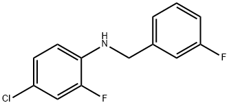 4-클로로-2-플루오로-N-(3-플루오로벤질)아닐린 구조식 이미지
