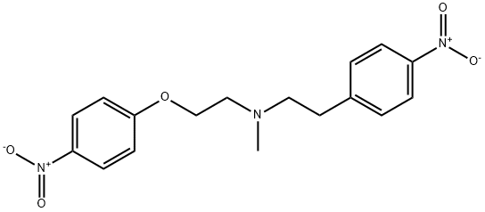 N-Methyl-N-(2-(4-nitrophenoxy)ethyl)-2-(4-nitrophenyl)ethanamine 구조식 이미지
