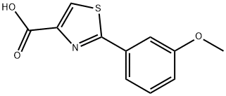 4-Thiazolecarboxylic acid, 2-(3-Methoxyphenyl)- Structure