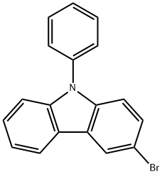 3-Bromo-9-phenylcarbazole 구조식 이미지