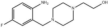 2-[4-(2-Amino-5-fluorobenzyl)-1-piperazinyl]-1-ethanol 구조식 이미지