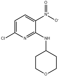 2-Pyridinamine, 6-chloro-3-nitro-N-(tetrahydro-2H-pyran-4-yl)- Structure