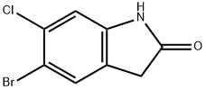 5-BroMo-6-chloro-1,3-dihydro-2H-indol-2-one Structure