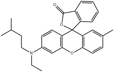 6'-(N-Ethyl-N-isopentylamino)-2'-methylspiro[phthalide-3,9'-[9H]xanthene] Structure