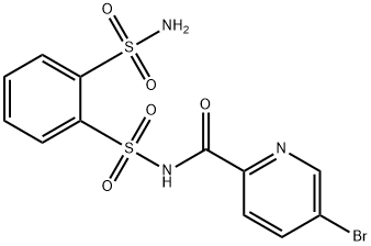 5-Bromo-N-(2-sulfamoylphenyl)sulfonyl-pyridine-2-carboxamide 구조식 이미지