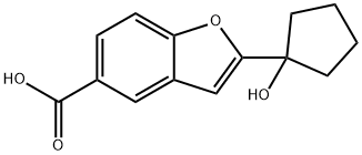 2-(1-Hydroxycyclopentyl)-benzofuran-5-carboxylic acid 구조식 이미지