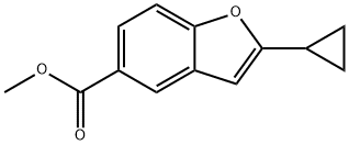 2-Cyclopropylbenzofuran-5-carboxylic acid methyl ester Structure