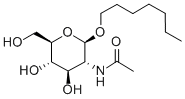 헵틸2-아세트아미도-2-디옥시-베타-D-글루코피라노사이드 구조식 이미지