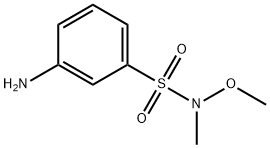 3-amino-N-methoxy-N-methylbenzenesulfonamide Structure