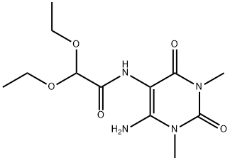 Acetamide,  N-(6-amino-1,2,3,4-tetrahydro-1,3-dimethyl-2,4-dioxo-5-pyrimidinyl)-2,2-diethoxy- Structure