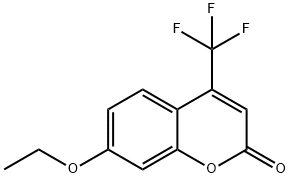 7-에톡시-4-(트리플루오로메틸)쿠마린 구조식 이미지
