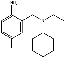 2-{[Cyclohexyl(ethyl)amino]methyl}-4-fluoroaniline 구조식 이미지