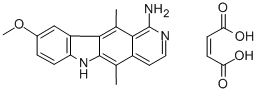 5,11-Dimethyl-9-methoxy-6H-pyrido(4,3-b)carbazol-1-amine maleate 구조식 이미지