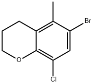 2H-1-Benzopyran, 6-broMo-8-chloro-3,4-dihydro-5-Methyl- 구조식 이미지