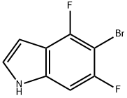 5-bromo-4,6-difluoro-1H-indole 구조식 이미지