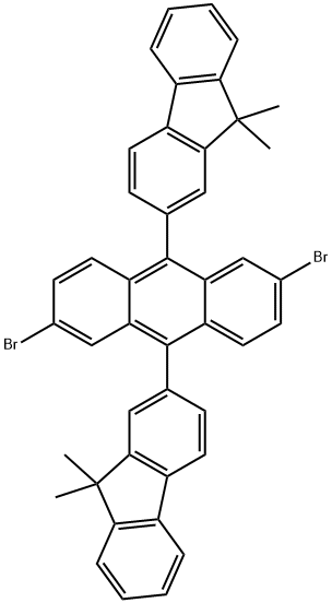 2,6-dibroMo-9,10-bis(9,9-diMethyl-9H-fluoreN-2-yl)anthracene 구조식 이미지