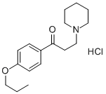 Propiophenone, 3-piperidino-4'-propoxy-, hydrochloride Structure