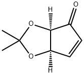 (-)-(3AR,6AR)-3A,6A-DIHYDRO-2,2-DIMETHYL-4H-CYCLOPENTA-1,3-DIOXOL-4-ONE Structure