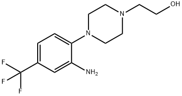 2-{4-[2-Amino-4-(trifluoromethyl)phenyl]-1-piperazinyl}-1-ethanol 구조식 이미지