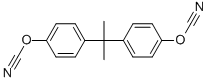 2,2-Bis-(4-cyanatophenyl)propane 구조식 이미지