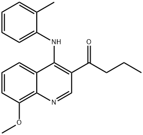 3-butyryl-4-(2-methylphenylamino)-8-methoxyquinoline Structure