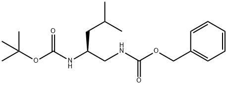 (S)-1-CBZ-AMINO-2-BOC-AMINO-4-메틸펜탄 구조식 이미지