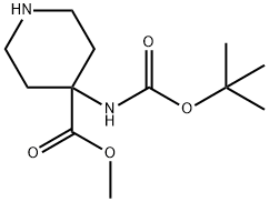 4-N-BOC-AMINO-PIPERIDINE-4-CARBOXYLIC ACID METHYL ESTER
 구조식 이미지