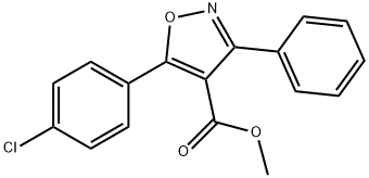 4-Isoxazolecarboxylicacid,5-(4-chlorophenyl)-3-phenyl-,methylester(9CI) Structure