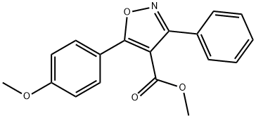 4-Isoxazolecarboxylicacid,5-(4-methoxyphenyl)-3-phenyl-,methylester(9CI) 구조식 이미지