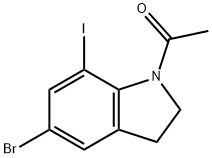 1-ACETYL-5-BROMO-7-IODOINDOLINE Structure