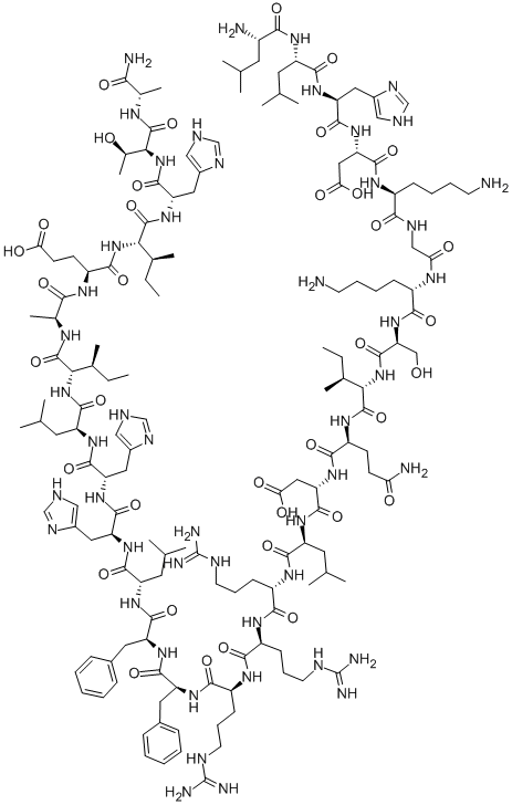 H-LEU-LEU-HIS-ASP-LYS-GLY-LYS-SER-ILE-GLN-ASP-LEU-ARG-ARG-ARG-PHE-PHE-LEU-HIS-HIS-LEU-ILE-ALA-GLU-ILE-HIS-THR-ALA-NH2 Structure