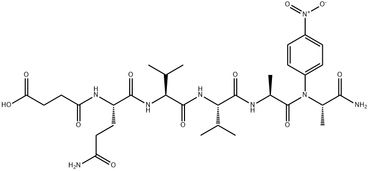 succinylglutaminyl-valyl-valyl-alanyl-alanine-4-nitroanilide Structure