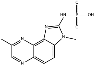 N-(3,8-Dimethylimidazo(4,5-f)quinoxalin-2-yl)sulfamic acid Structure