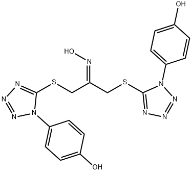 1,3-Bis[[1-(4-hydroxyphenyl)-1H-tetrazol-5-yl]thio]-2-propanone oxime Structure