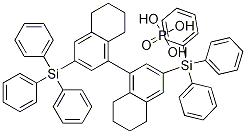 S-3,3'-Bis(triphenylsilyl)-5,5',6,6',7,7',8,8'-Octahydro-1,1'-bi-2-naphthyl phosphate 구조식 이미지