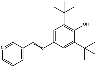 2,6-Bis(1,1-dimethylethyl)-4-(2-(3-pyridinyl)ethenyl)phenol Structure