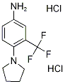 4-pyrrolidin-1-yl-3-(trifluoromethyl)aniline dihydrochloride Structure