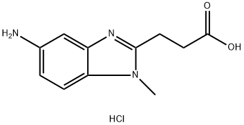 3-(5-Amino-1-methyl-1H-benzoimidazol-2-yl)-propionic acid dihydrochloride Structure