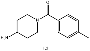 1-(4-methylbenzoyl)piperidin-4-amine hydrochloride Structure