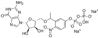 [1-(2-Nitrophenyl)-ethyl]-guanosine-5''-diphosphoric acid disodium salt Structure