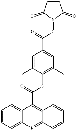 2',6'-DiMethylcarbonylphenyl 9-Acridinecarboxylate 4'-NHS Ester 구조식 이미지