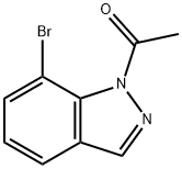 에타논,1-(7-broMo-1H-인다졸-1-일)- 구조식 이미지